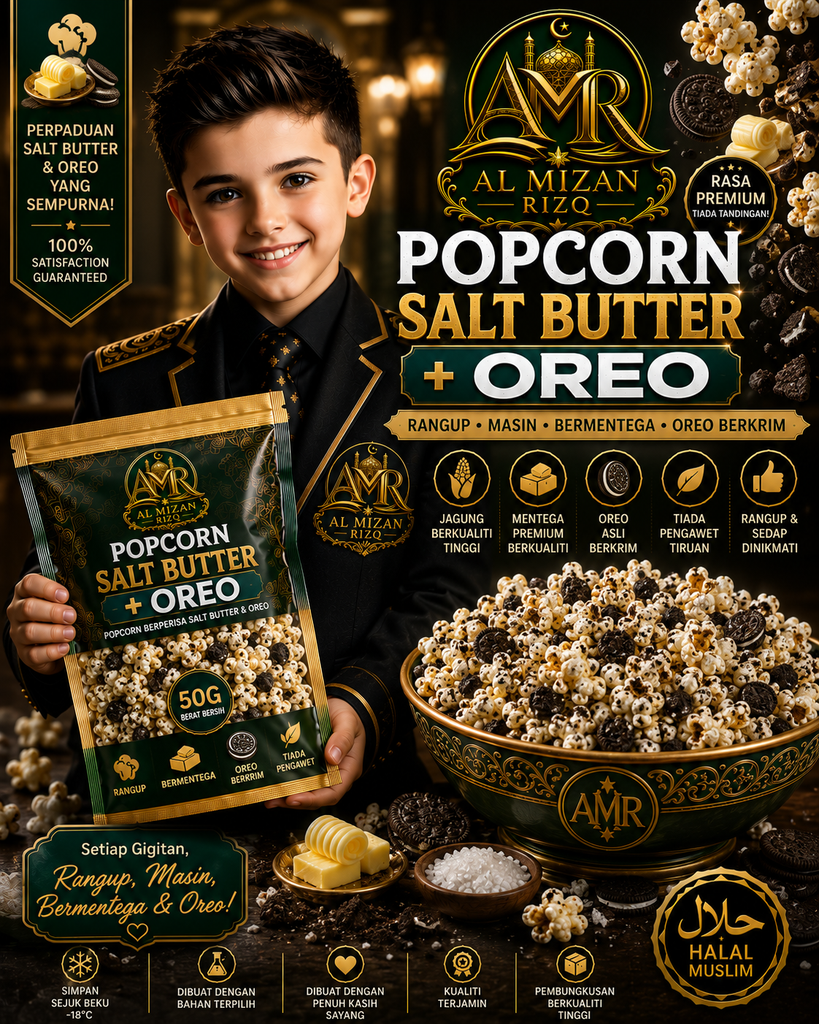 🍿 AMR Popcorn Salt Butter + Oreo